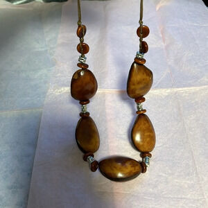 Tropical seed necklace / natural jewelry